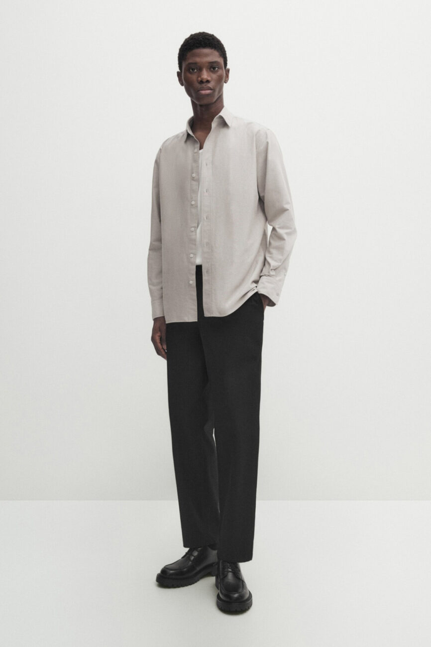 Regular fit poplin shirt with pocket